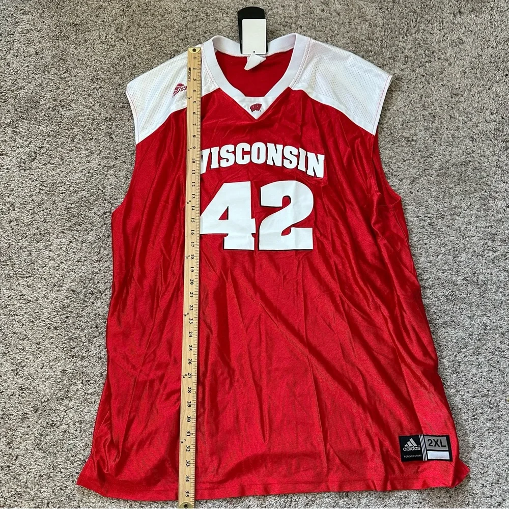 Adidas Wisconsin Red‎ Basketball Jersey